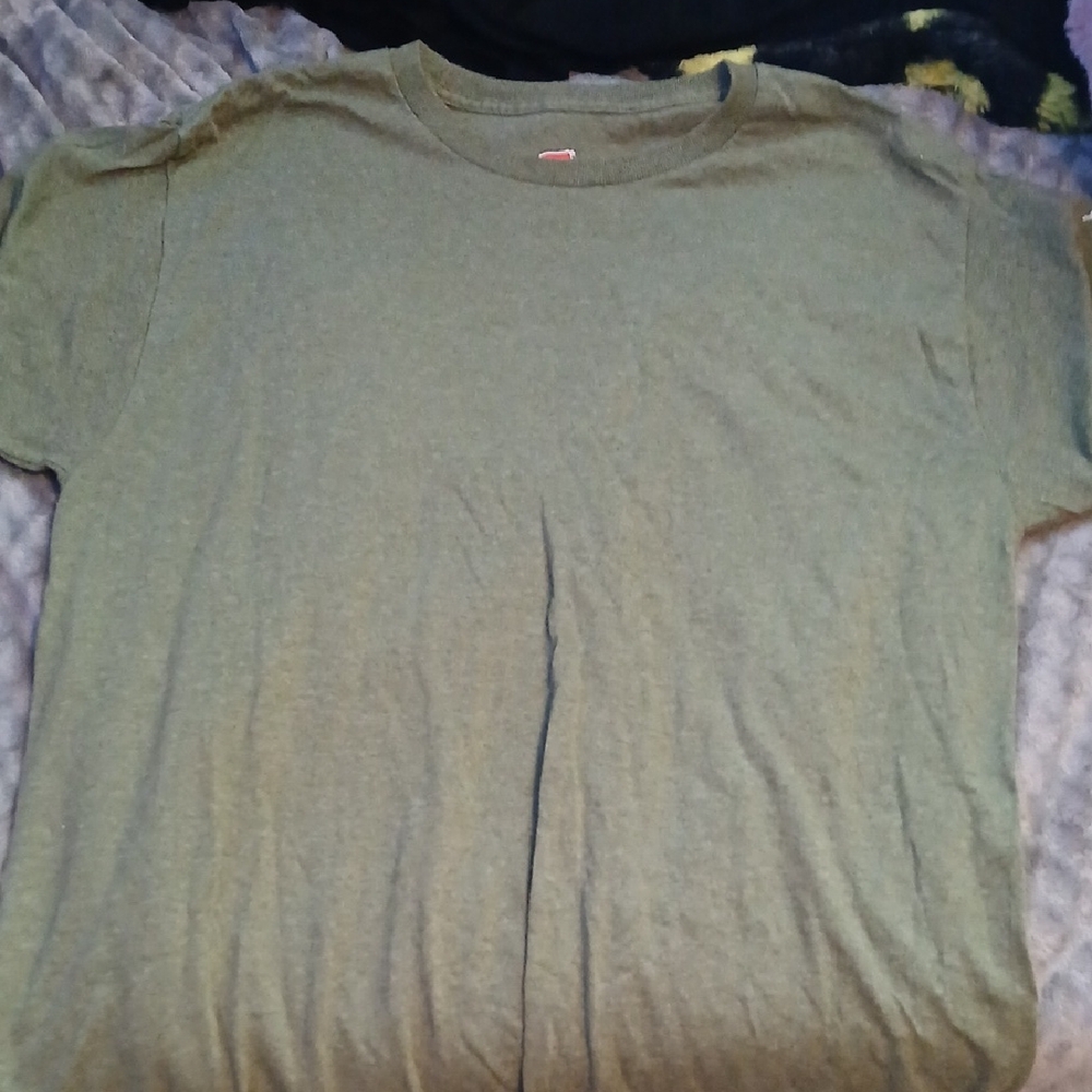 Hanes Olive Short Sleeve Tee